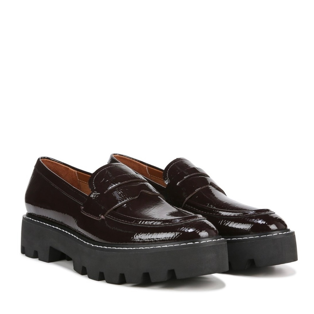 Franco Sarto burgundy brown loafers